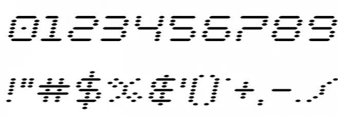 Byte Police Expanded Italic Font OTHER CHARS