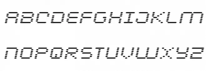Byte Police Expanded Italic Schriftart Groß