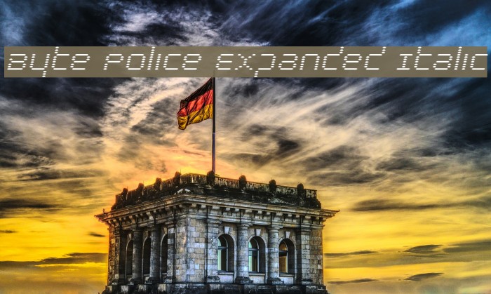 Byte Police Expanded Italic Example 2