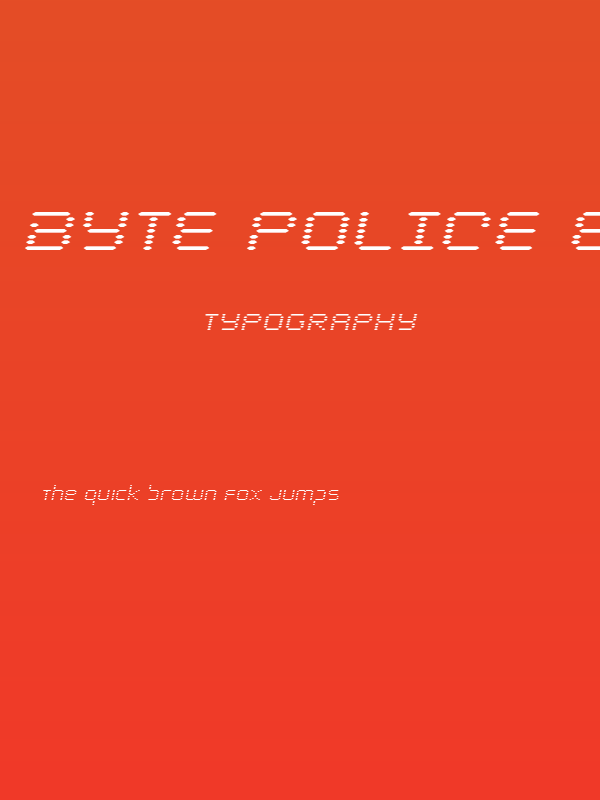 Byte Police Expanded Italic Poster