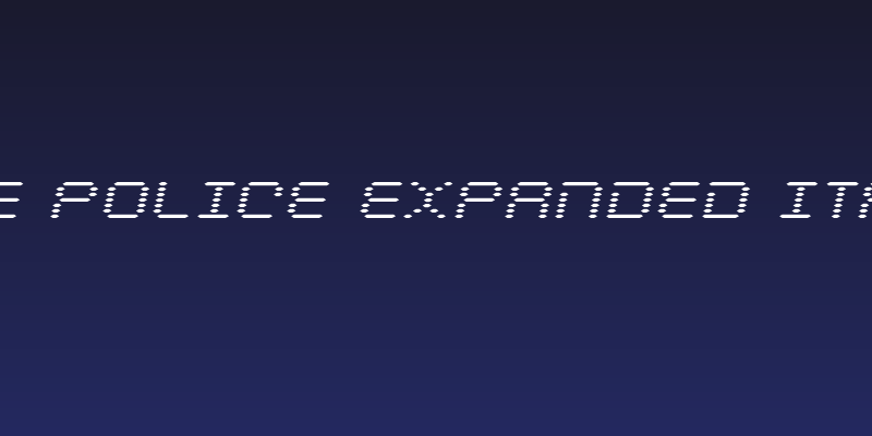 Byte Police Expanded Italic Social Header
