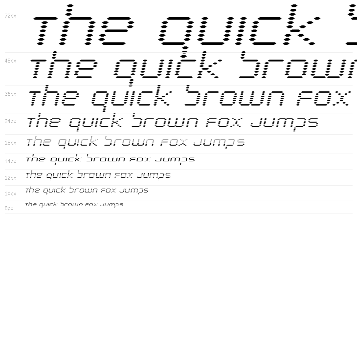 Byte Police Expanded Italic Waterfall