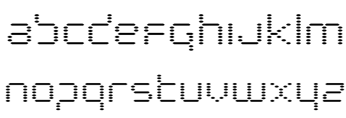 Byte Police Expanded Font LOWERCASE