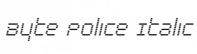 Byte Police Italic  Frei Schriftart Herunterladen