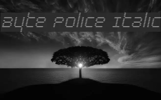 Byte Police Italic Font examples