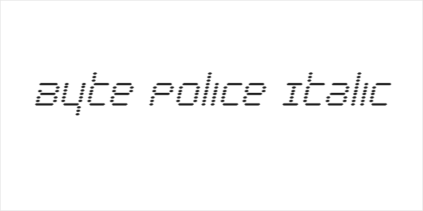 Byte Police Italic Logo