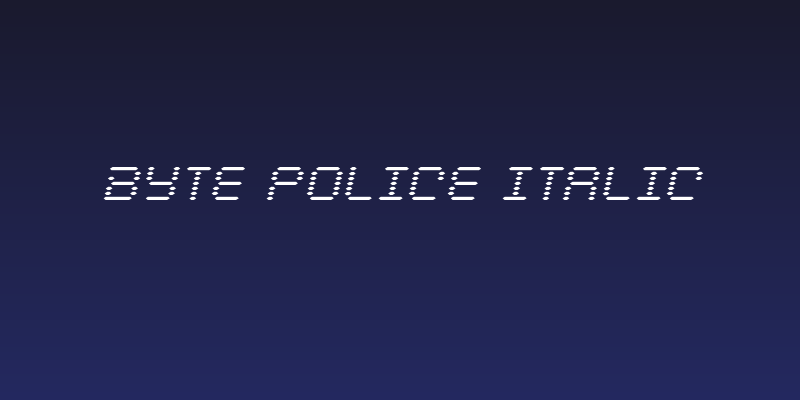 Byte Police Italic Social Header