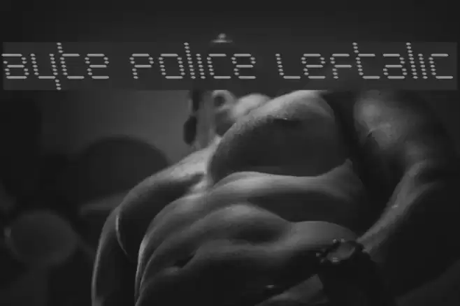 Byte Police Leftalic Font examples