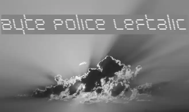 Byte Police Leftalic Font examples