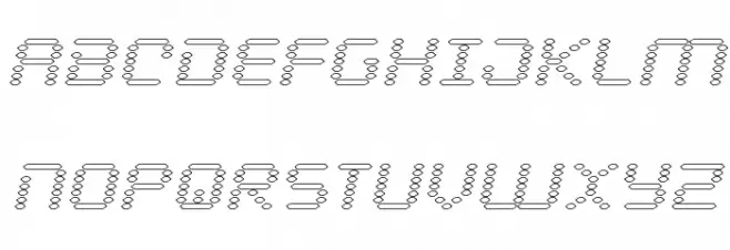 Byte Police Outline Italic Шрифта ВЕРХНИЙ