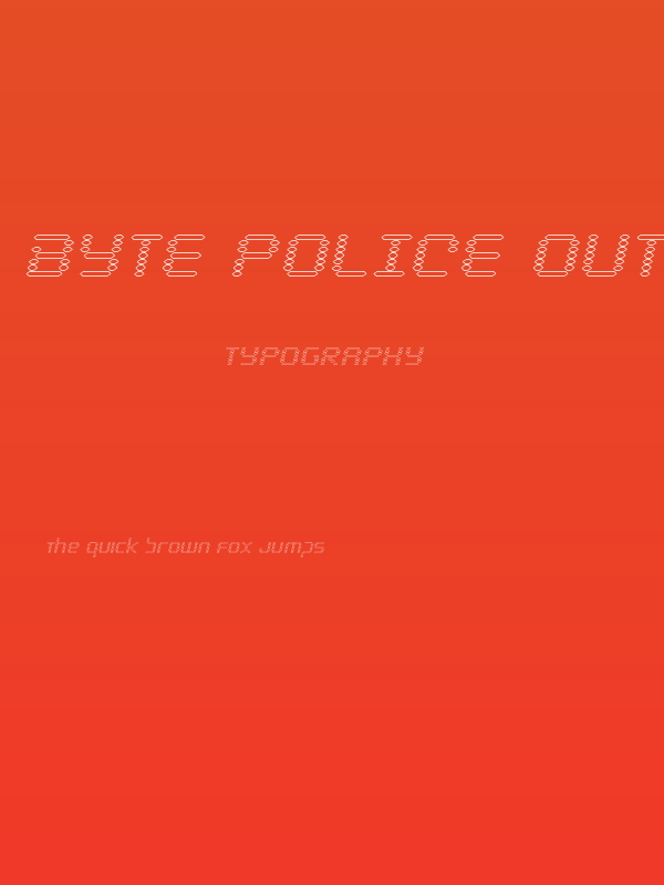 Byte Police Outline Italic Poster