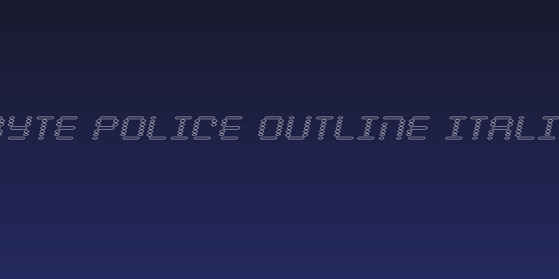 Byte Police Outline Italic Social Header