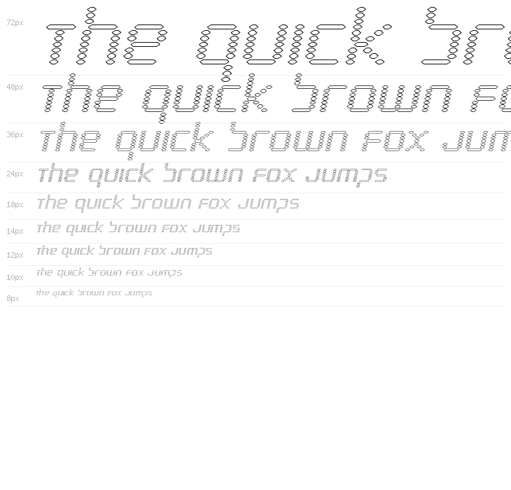 Byte Police Outline Italic Waterfall