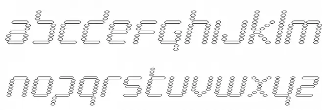 Byte Police Outline Italic フォント 小文字