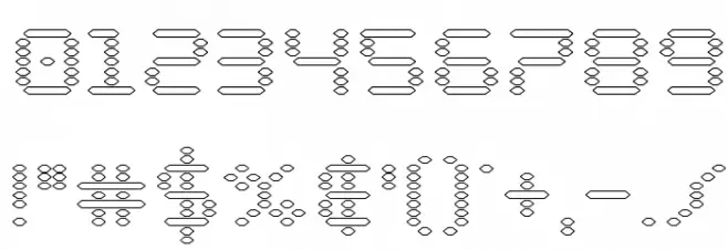 Byte Police Outline Font OTHER CHARS