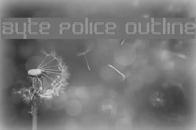 Byte Police Outline Font examples