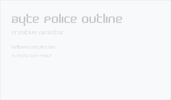 Byte Police Outline Business Card