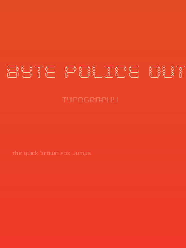 Byte Police Outline Poster