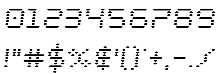 Byte Police Semi-Italic Font OTHER CHARS