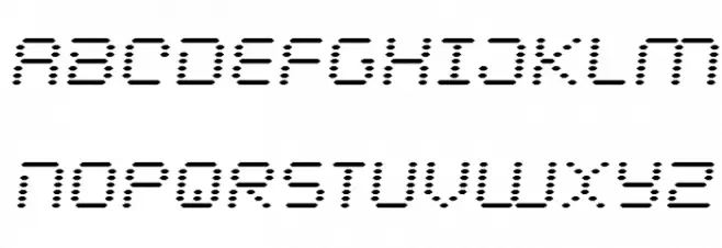 Byte Police Semi-Italic 字体 大写