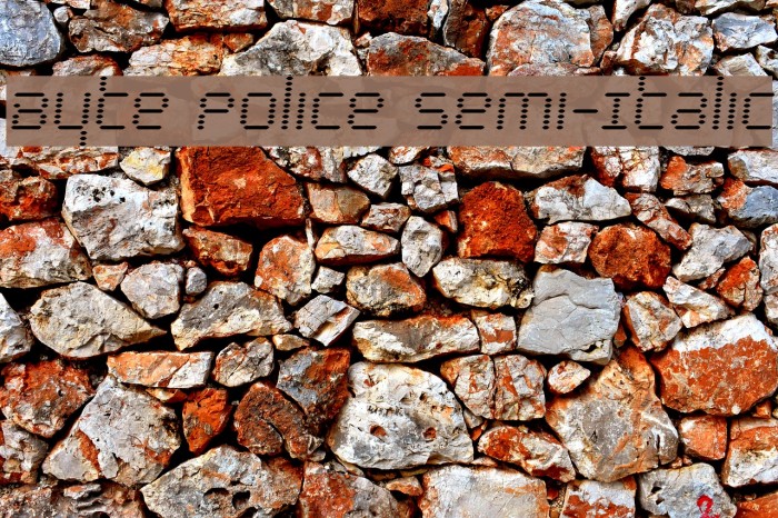 Byte Police Semi-Italic Font examples