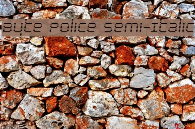 Byte Police Semi-Italic Example 3