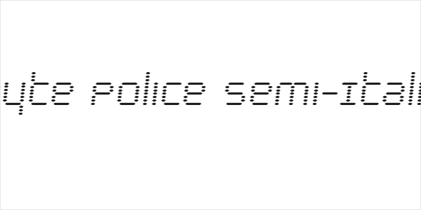 Byte Police Semi-Italic Logo