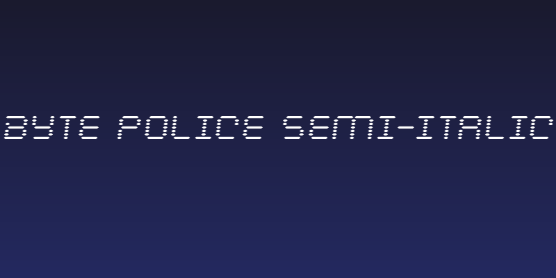 Byte Police Semi-Italic Social Header