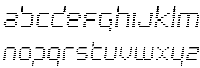 Byte Police Semi-Italic Font LOWERCASE