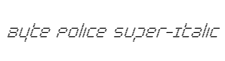 Byte Police Super-Italic  Frei Schriftart Herunterladen