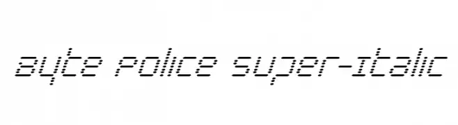Byte Police Super-Italic  font caratteri gratis