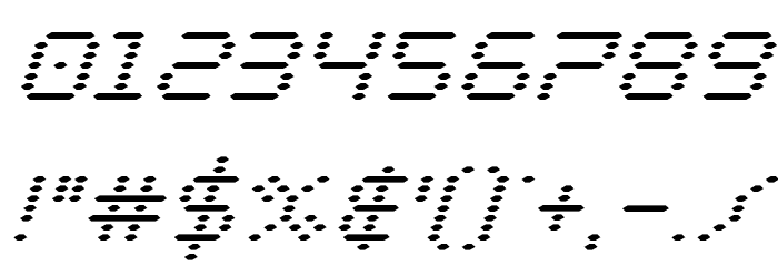 Byte Police Super-Italic Font OTHER CHARS