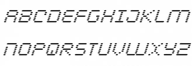 Byte Police Super-Italic Polices MAJUSCULES