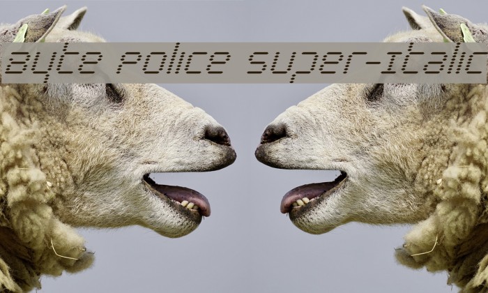 Byte Police Super-Italic Font examples