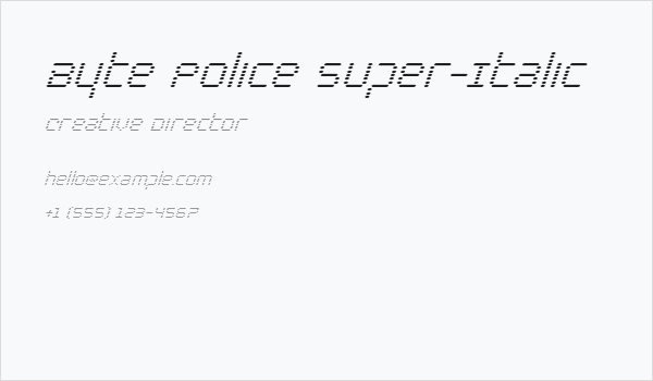 Byte Police Super-Italic Business Card