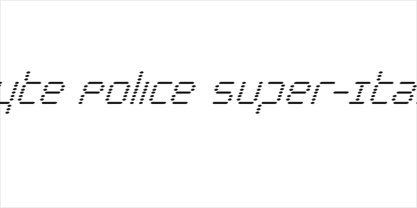 Byte Police Super-Italic Logo