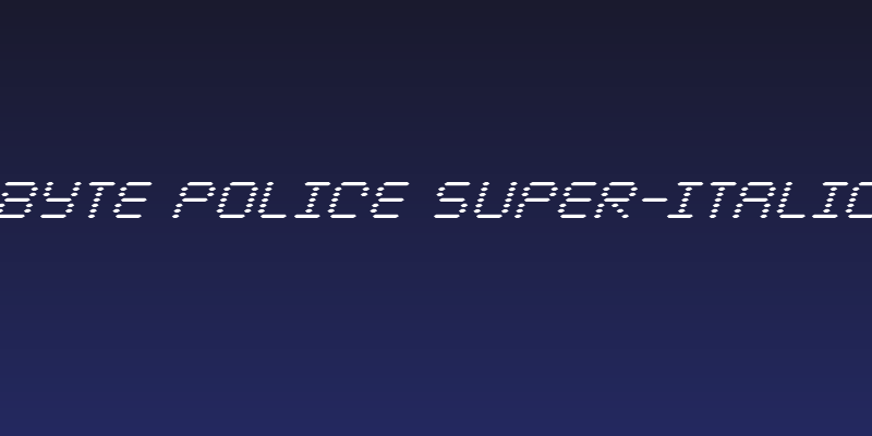 Byte Police Super-Italic Social Header