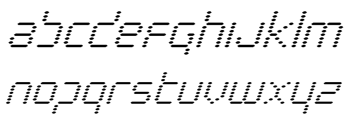 Byte Police Super-Italic Font LOWERCASE