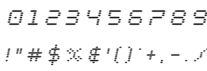 Byte Police Title Italic Font OTHER CHARS