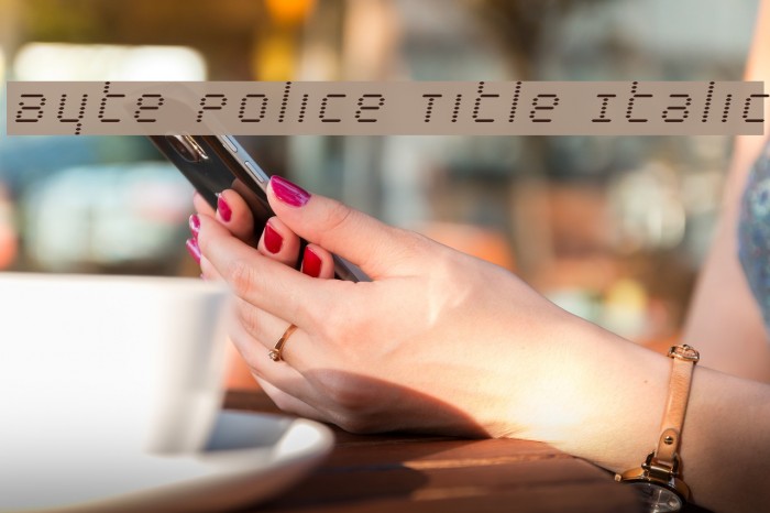 Byte Police Title Italic Font examples