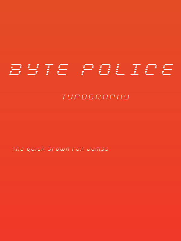 Byte Police Title Italic Poster