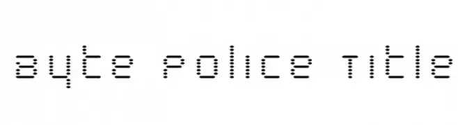 Byte Police Title  font caratteri gratis
