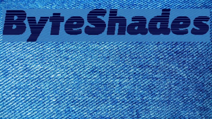 ByteShades Font examples