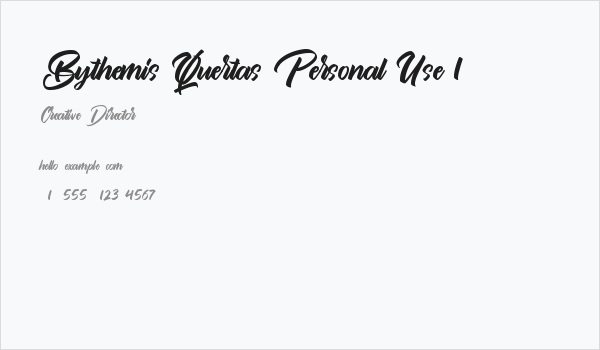 Bythemis Quertas Personal Use 1 Business Card