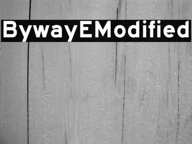 BywayEModified Font examples