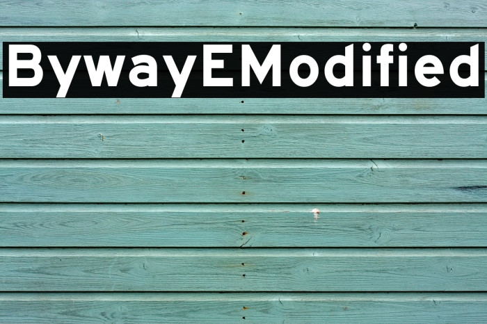 BywayEModified Font examples