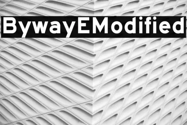 BywayEModified Font examples