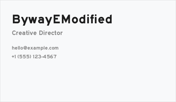 BywayEModified Business Card