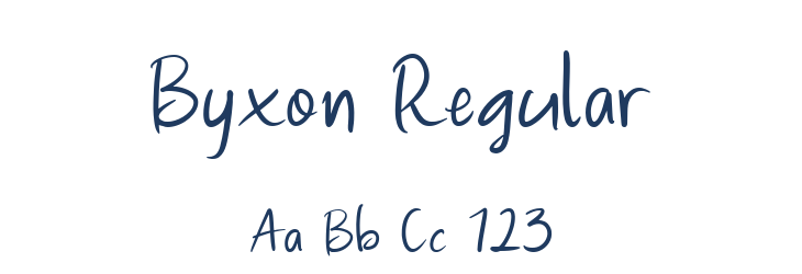 Byxon Regular Font Preview