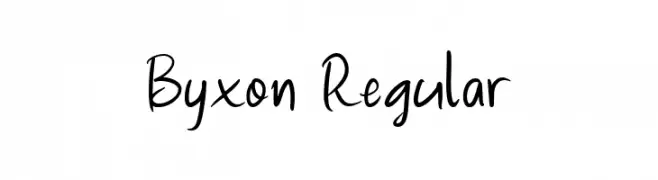 Byxon Regular  les polices de caractères gratuit tlcharger